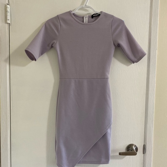 Missguided Lavender Bodycon Midi Dress - Picture 2 of 4